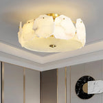 Alabaster Brass Ceiling Light