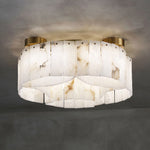 Alabaster Brass Flushmount Ceiling Lamps
