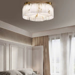 Alabaster Brass Flushmount Ceiling Lamps