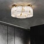 Alabaster Brass Flushmount Ceiling Lamps