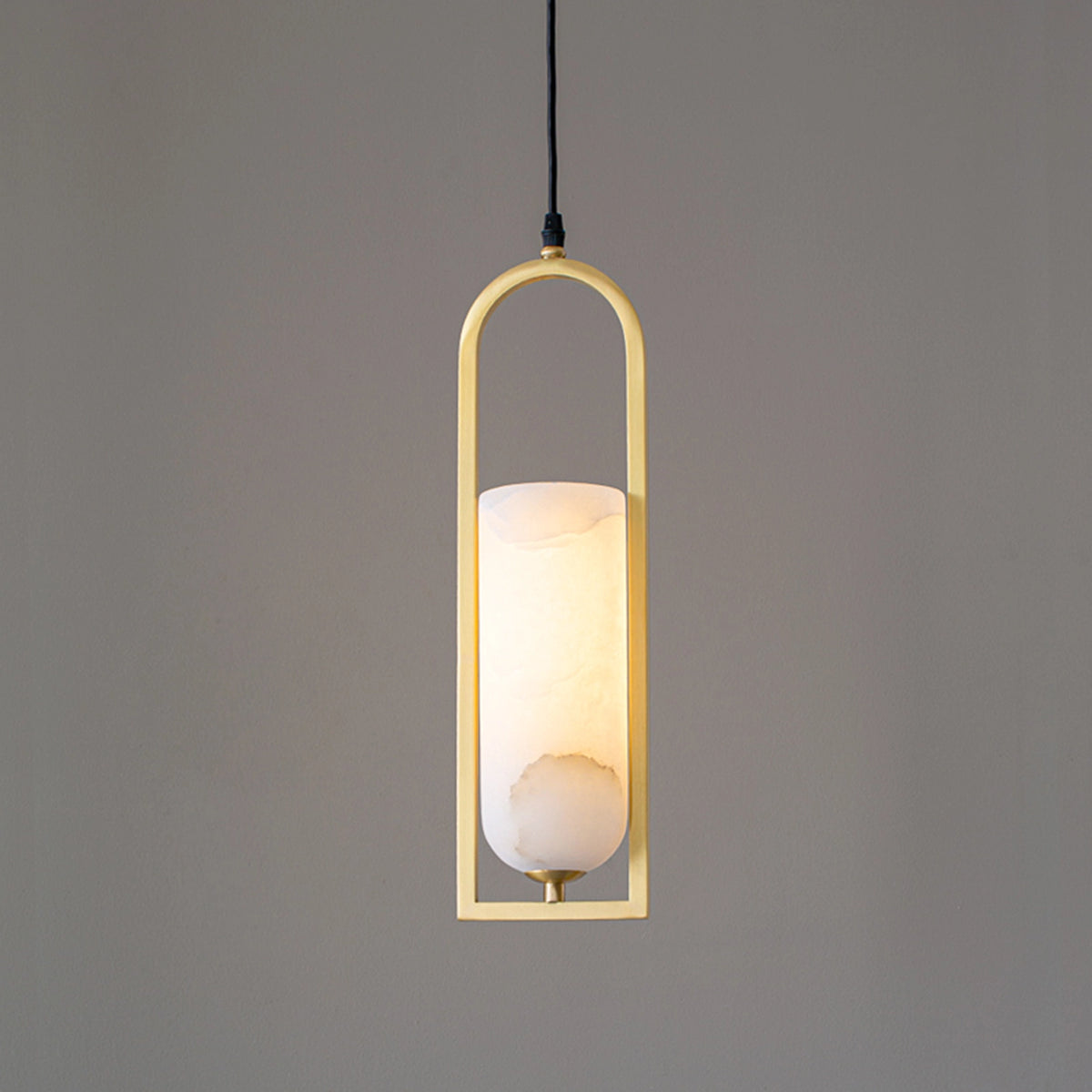 Alabaster Brass Pendant Lamp
