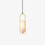 Alabaster Brass Pendant Lamp
