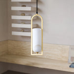 Alabaster Brass Pendant Lamp