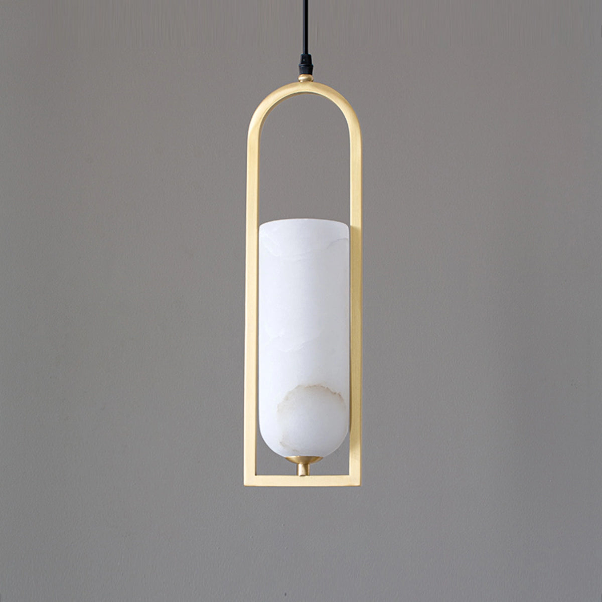 Alabaster Brass Pendant Lamp