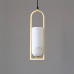 Alabaster Brass Pendant Lamp
