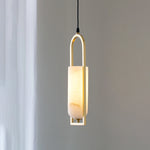 Alabaster Brass Pendant Lamp