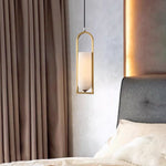 Alabaster Brass Pendant Lamp