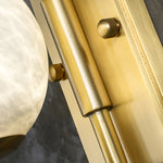 Alabaster Brass Wall Lamp