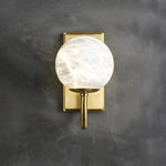 Alabaster Brass Wall Lamp