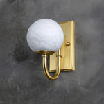 Alabaster Brass Wall Lamp