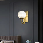 Alabaster Brass Wall Lamp