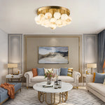 Alabaster Bubble Globe Ceiling Light