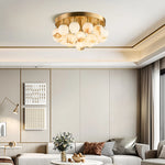 Alabaster Bubble Globe Ceiling Light