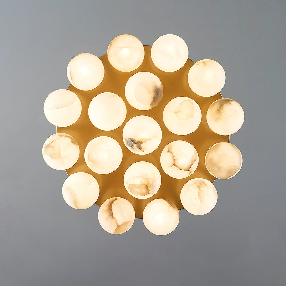 Alabaster Bubble Globe Ceiling Light