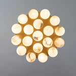 Alabaster Bubble Globe Ceiling Light