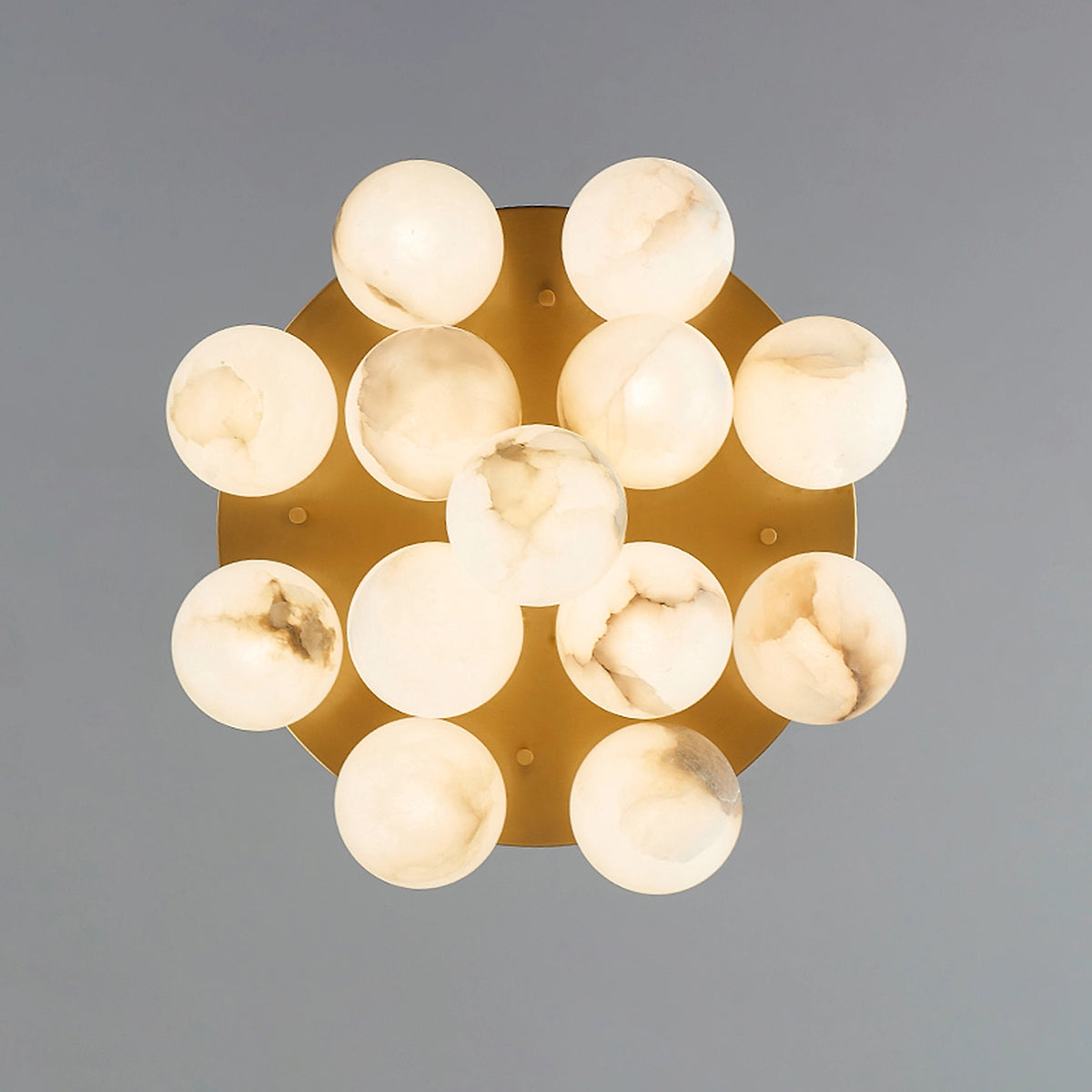 Alabaster Bubble Globe Ceiling Light