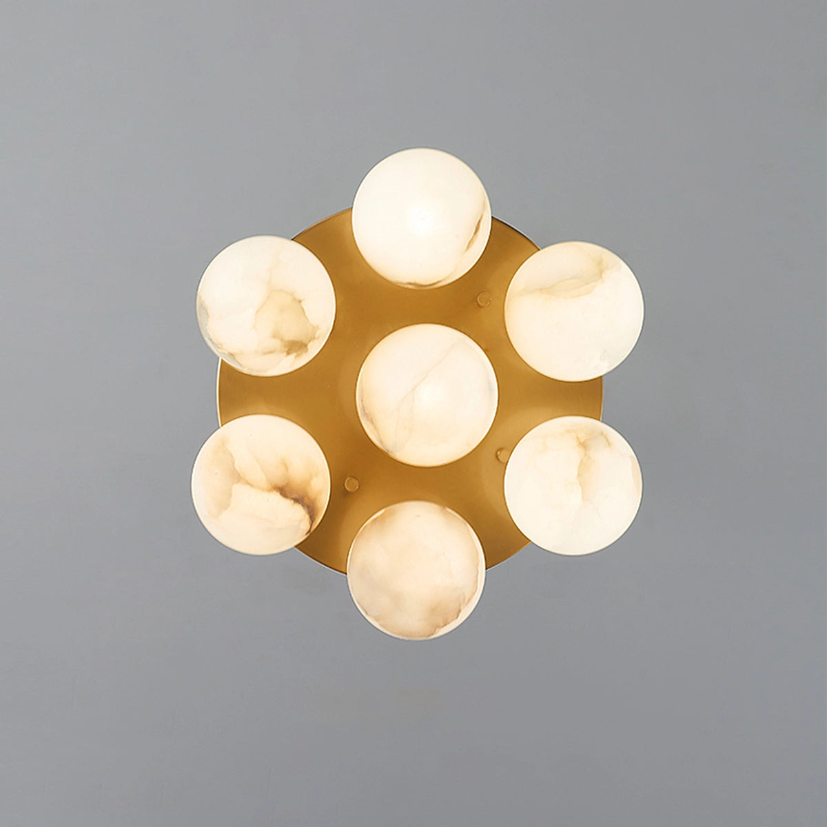 Alabaster Bubble Globe Ceiling Light