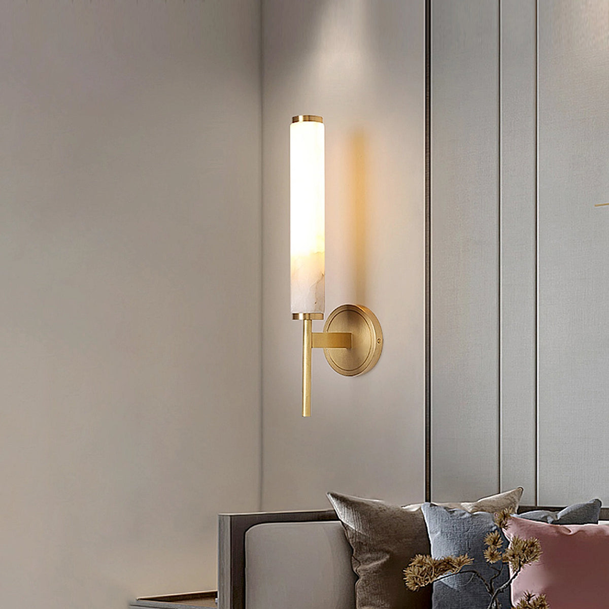 Alabaster Candle Wall Lamp