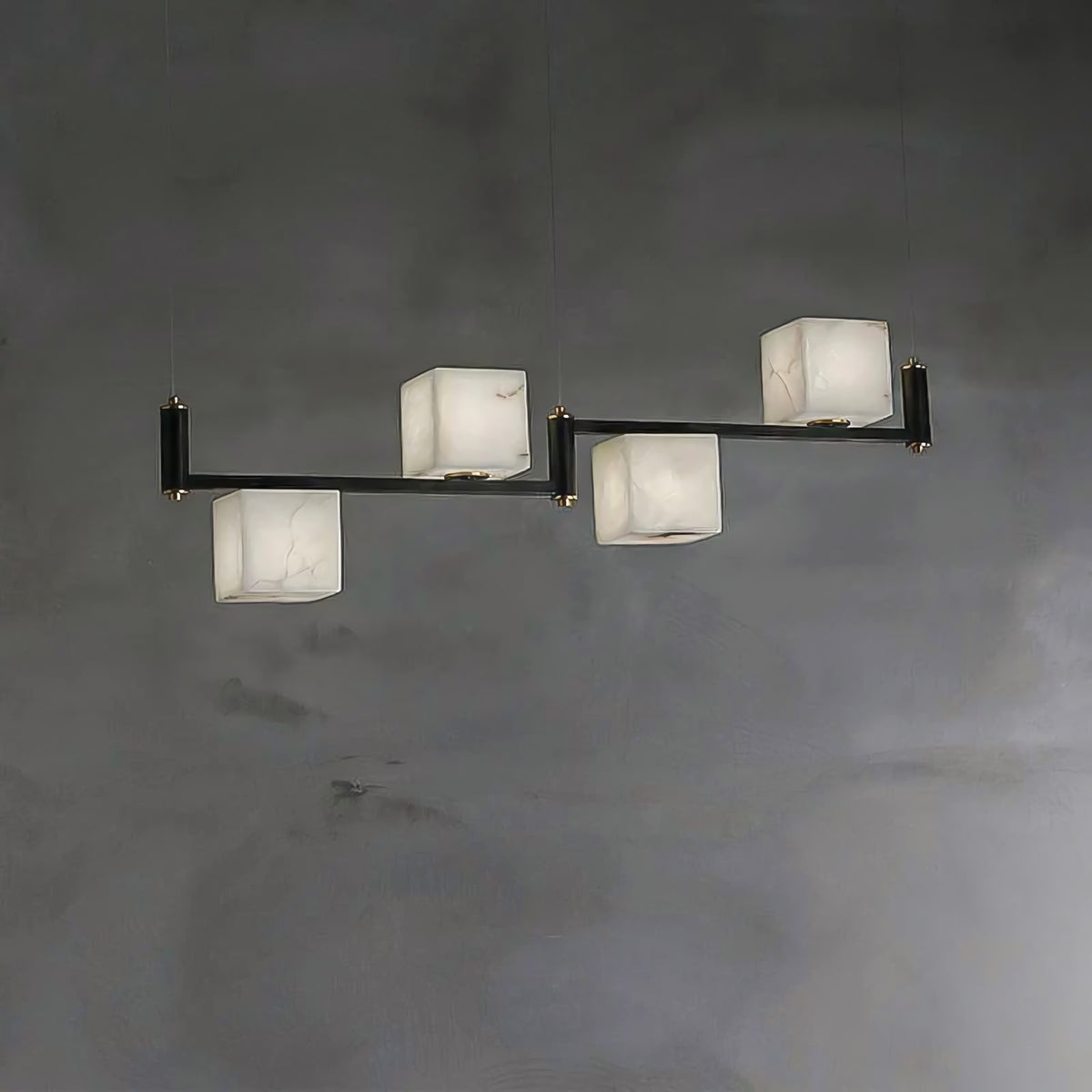 Alabaster Cubic Dining Pendant Chandelier
