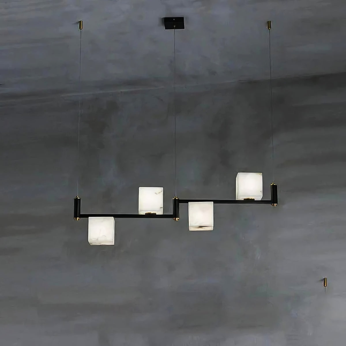 Alabaster Cubic Dining Pendant Chandelier