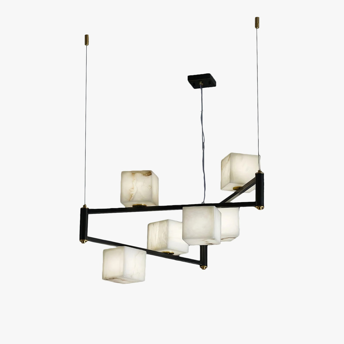 Alabaster Cubic Dining Pendant Chandelier