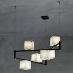 Alabaster Cubic Dining Pendant Chandelier