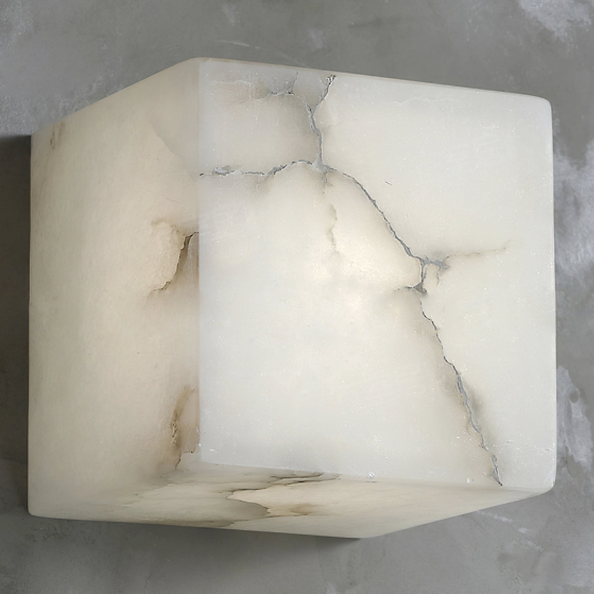 Alabaster Cubic Wall Lamp