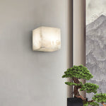 Alabaster Cubic Wall Lamp