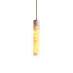 Alabaster Cylindrical Pendant Lamp