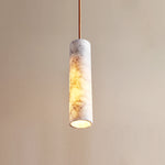 Alabaster Cylindrical Pendant Lamp