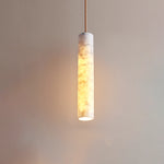 Alabaster Cylindrical Pendant Lamp