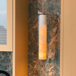 Alabaster Cylindrical Pendant Lamp