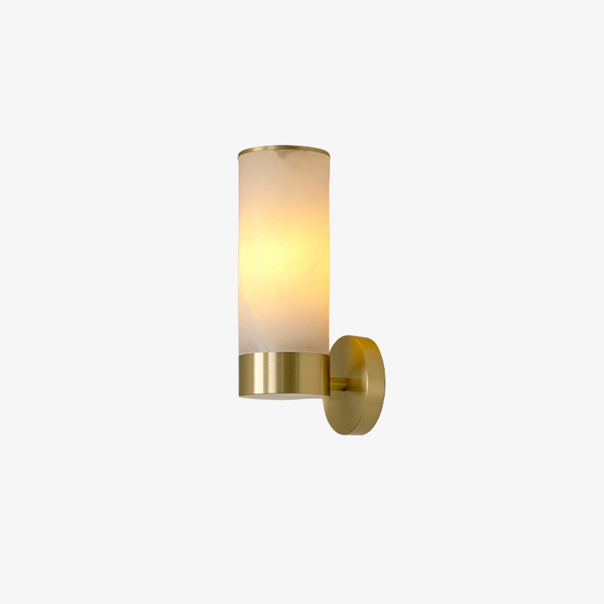 Alabaster Cylindrical Wall Lamp