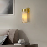Alabaster Cylindrical Wall Lamp