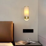 Alabaster Cylindrical Wall Lamp