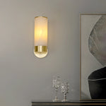 Alabaster Cylindrical Wall Lamp