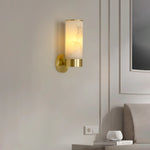 Alabaster Cylindrical Wall Lamp