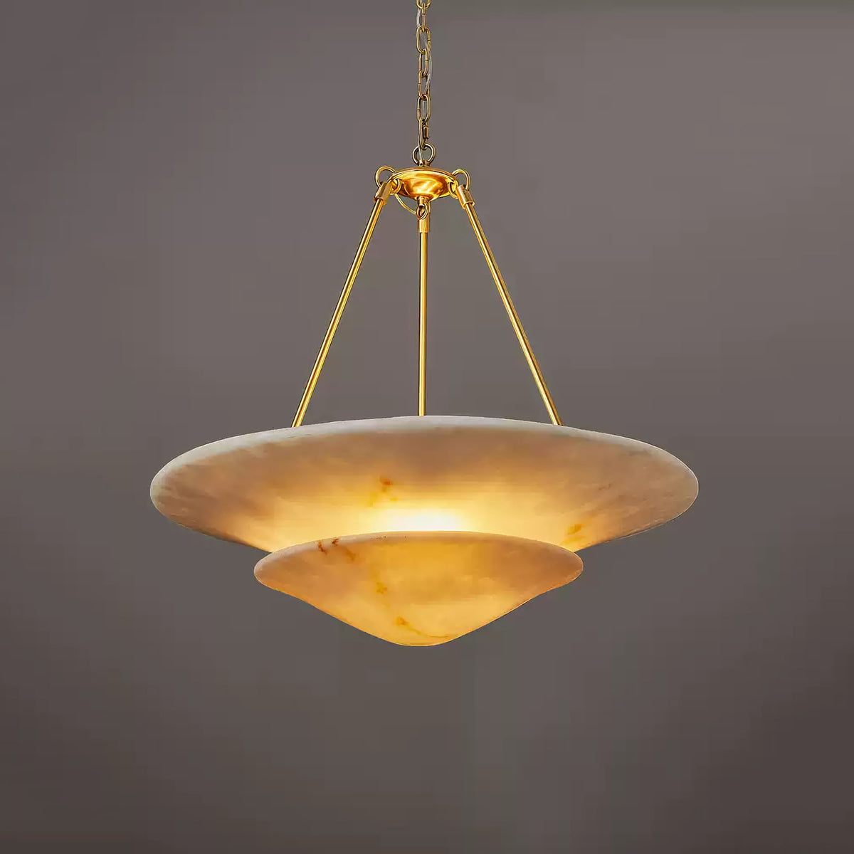 Double-Tier Inverted Bowl Chandelier