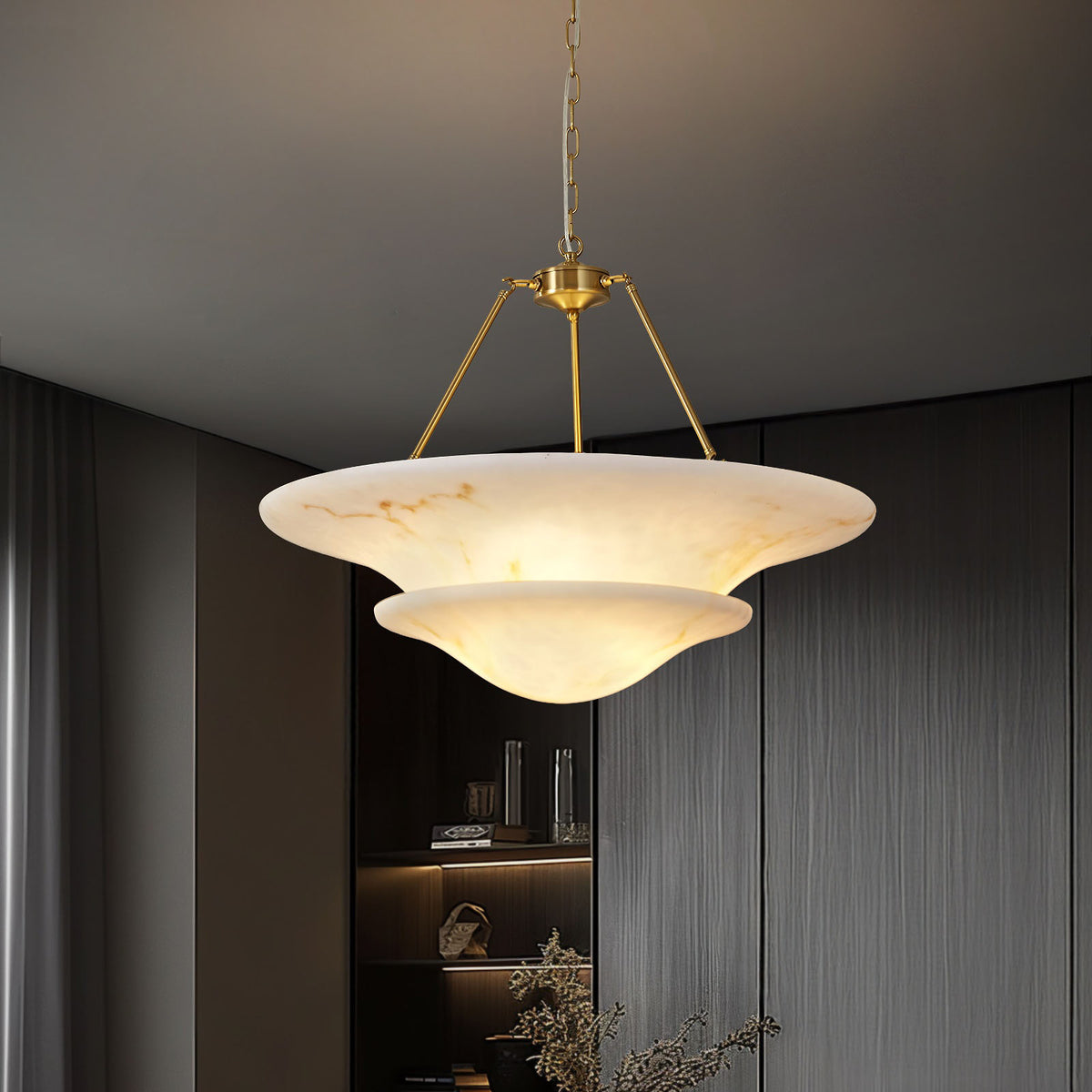 Double-Tier Inverted Bowl Chandelier
