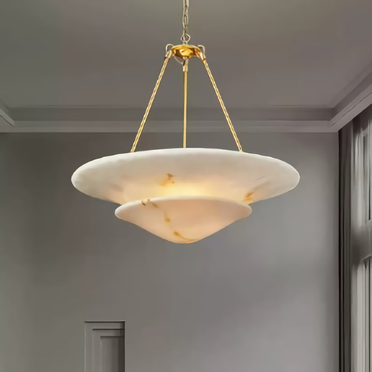 Double-Tier Inverted Bowl Chandelier