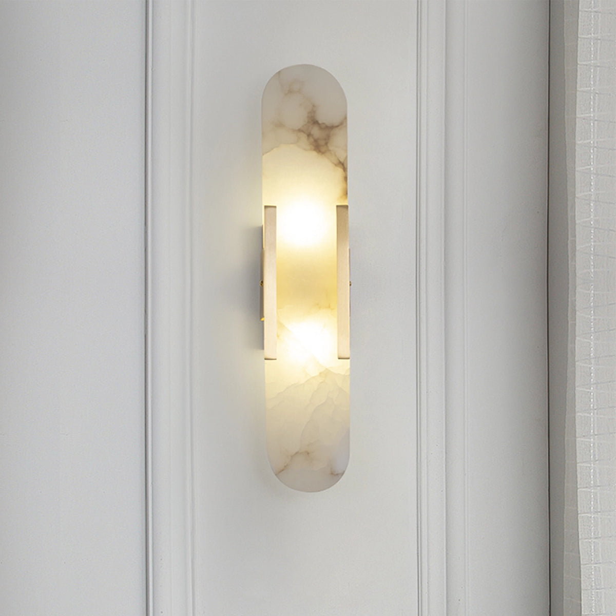 Alabaster Elongated Wall Lamp