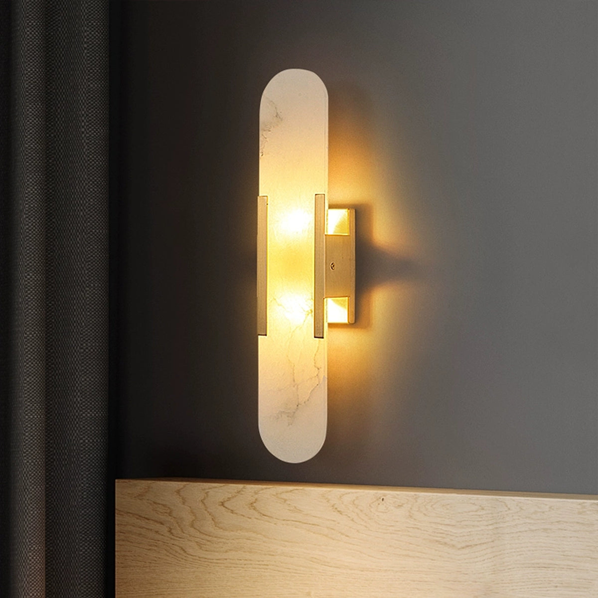 Alabaster Elongated Wall Lamp