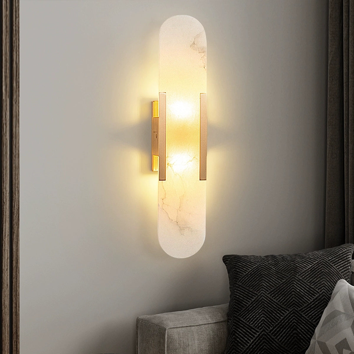 Alabaster Elongated Wall Lamp