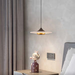 Alabaster Flying Saucer Pendant Lamp