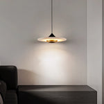 Alabaster Flying Saucer Pendant Lamp