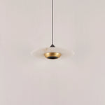 Alabaster Flying Saucer Pendant Lamp