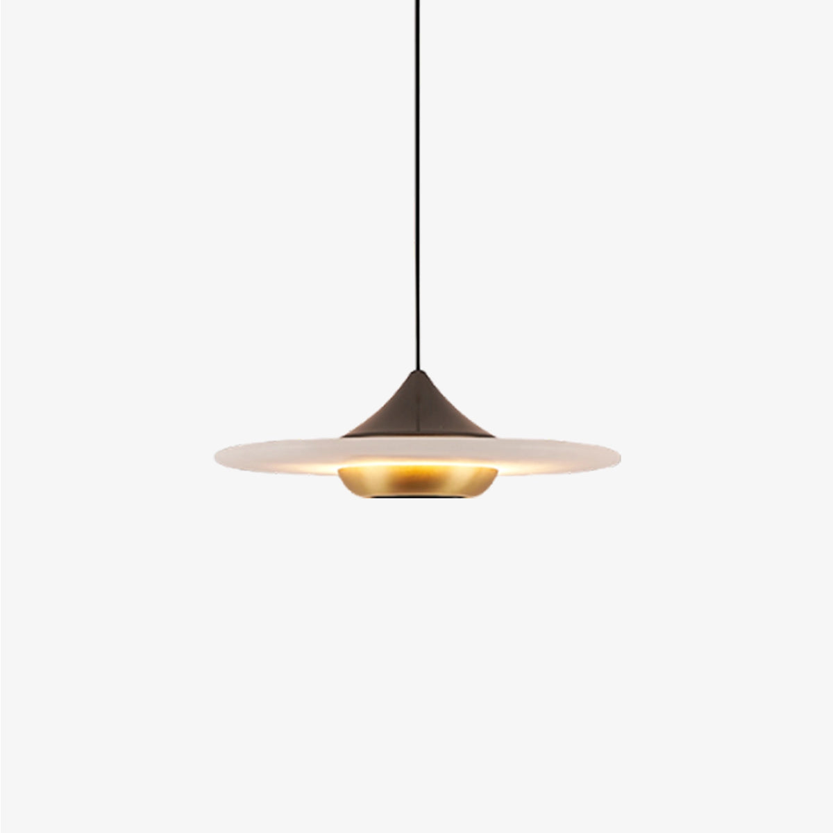 Alabaster Flying Saucer Pendant Lamp