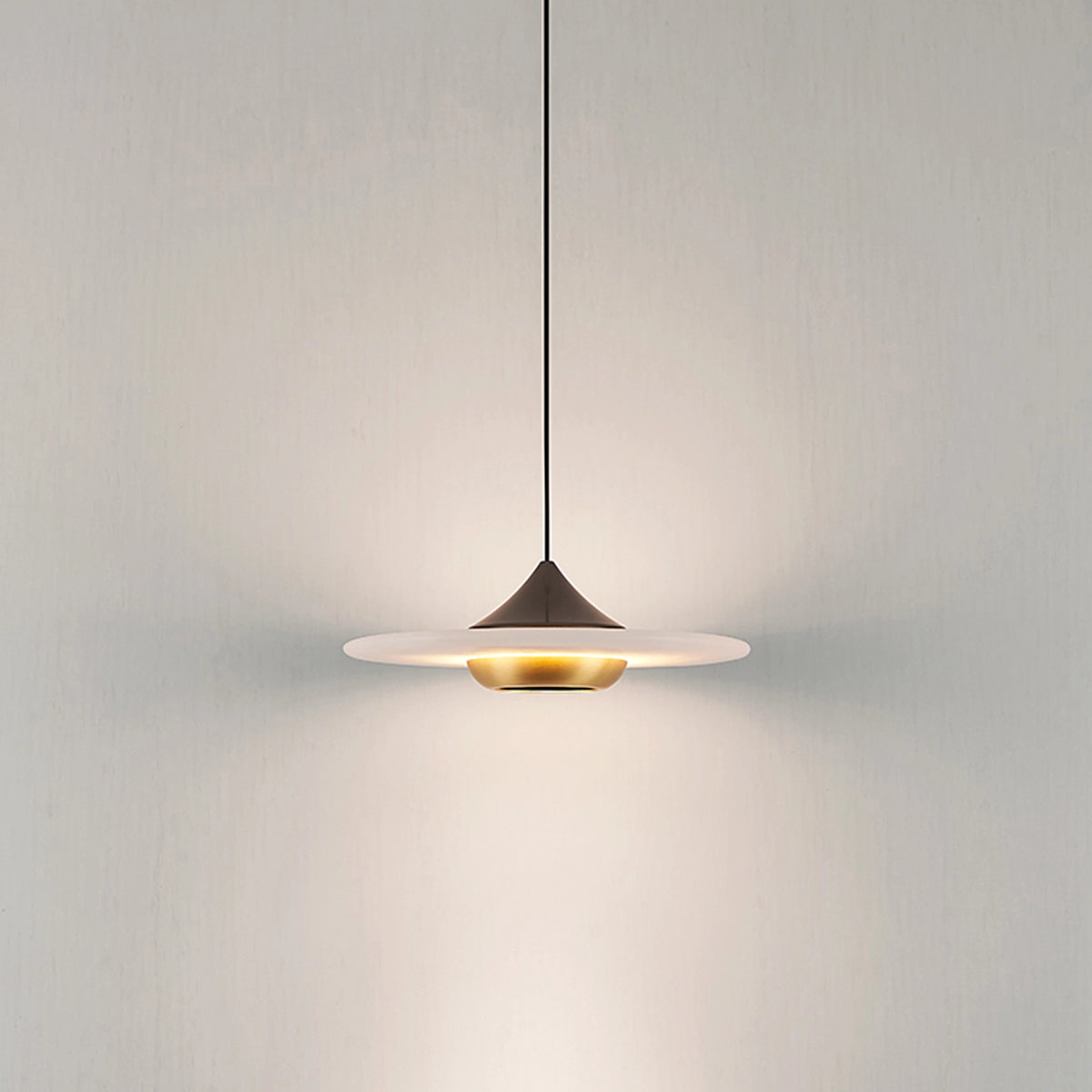 Alabaster Flying Saucer Pendant Lamp