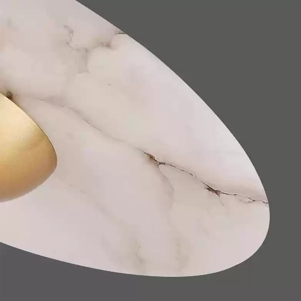 Alabaster Flying Saucer Pendant Lamp