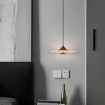 Alabaster Flying Saucer Pendant Lamp